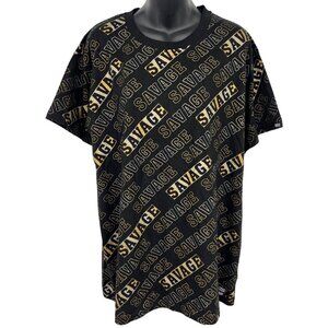 Phat Farm Mens Black Savage Tee Short 2XL Casual Crewneck Short Sleeve New